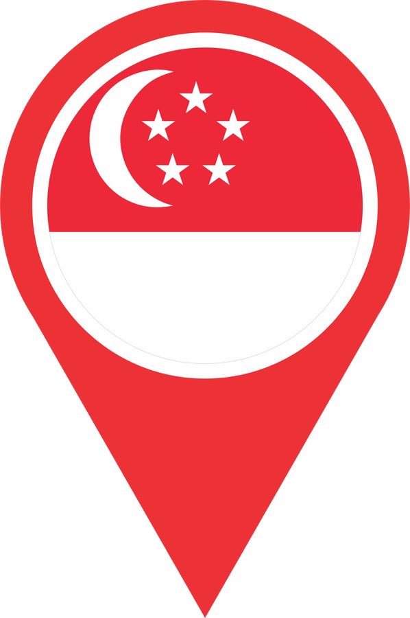 Singapore flag pin map  2023031318